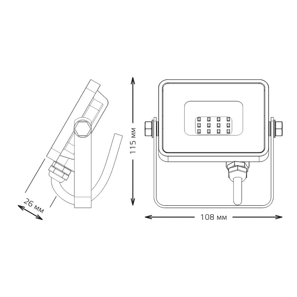 Прожектор светодиодный Gauss Qplus 10W 6500К 690511310