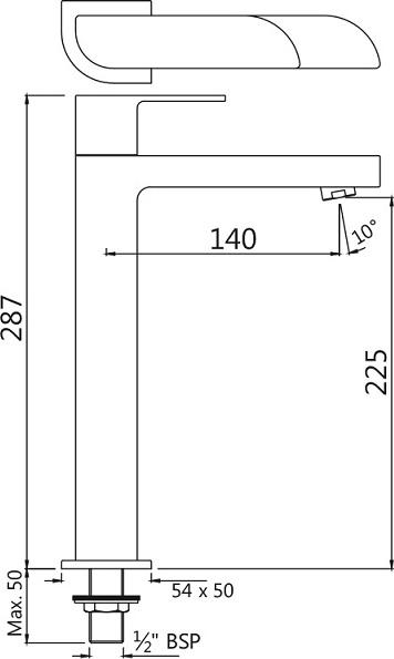 Смеситель для раковины Jaquar Alive ALI-CHR-85021, хром