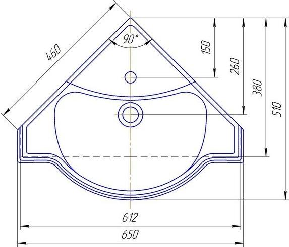 Раковина Corozo Классик SD-00000377, белый