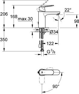 Смеситель для раковины Grohe Eurosmart Cosmopolitan 2339700E