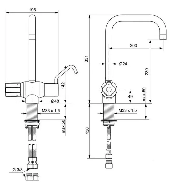 Смеситель для раковины Ideal Standard Venlomix A5548AA хром