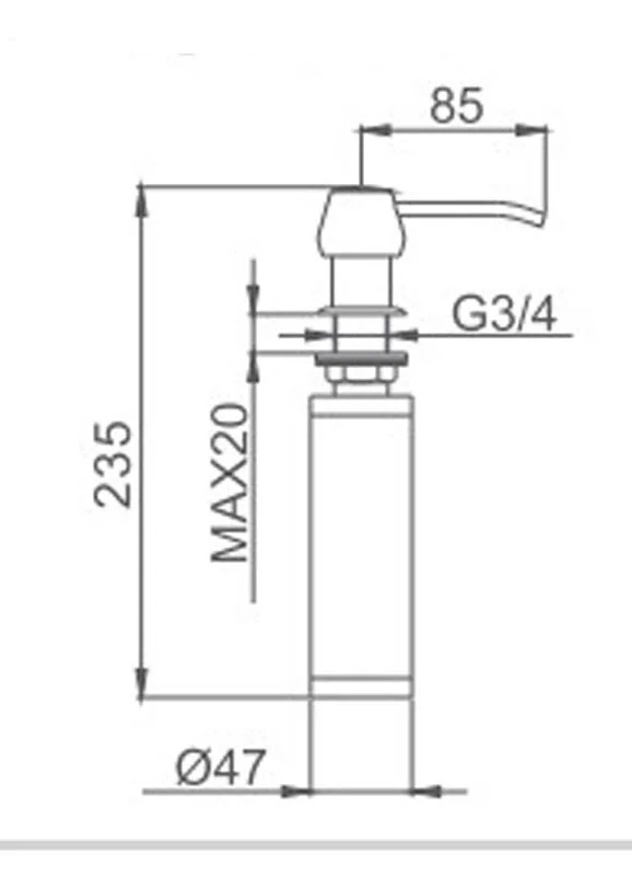 Дозатор для жидкого мыла Haiba HB405 хром