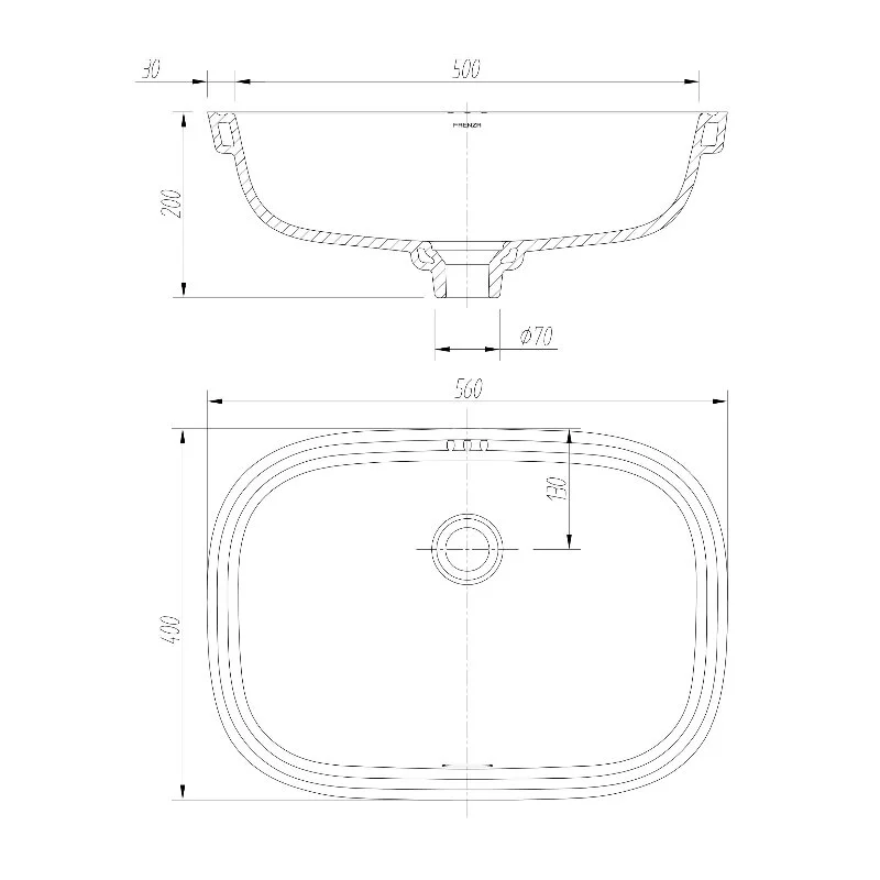 Раковина Arrow AP41008C белый