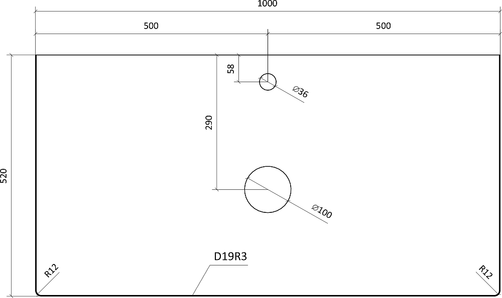 Тумба с раковиной STWORKI Берген 100, серая с темной столешницей, Moduo 50 Square