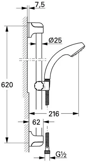 Душевой гарнитур Grohe Relexa Plus 28892000