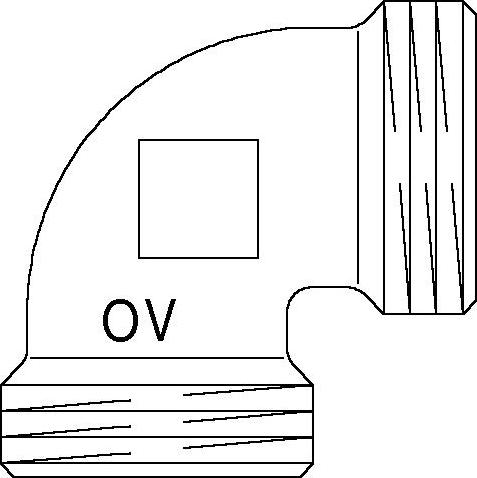 Угольник Oventrop Cofit S 90° G1 1/4"