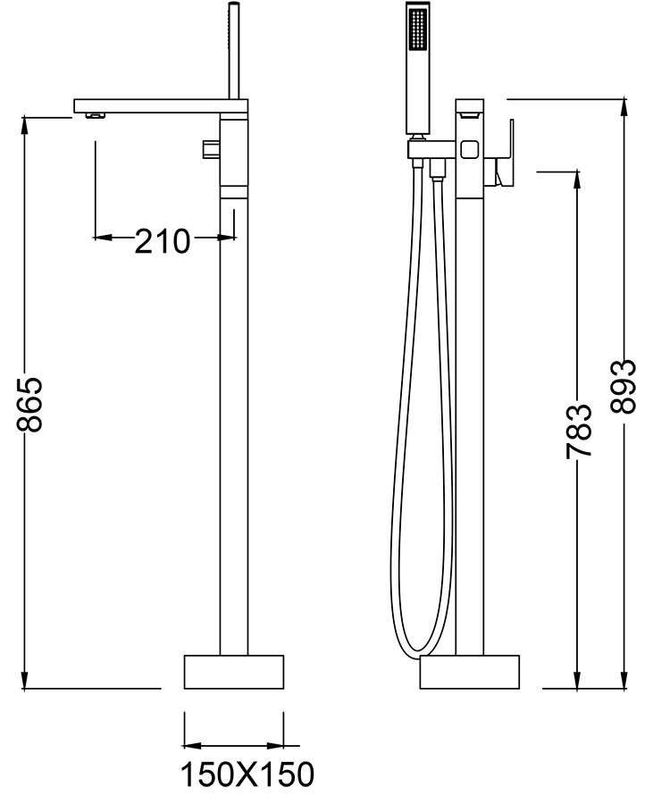 Смеситель для ванны Timo Selene 2200/00Y-CR хром