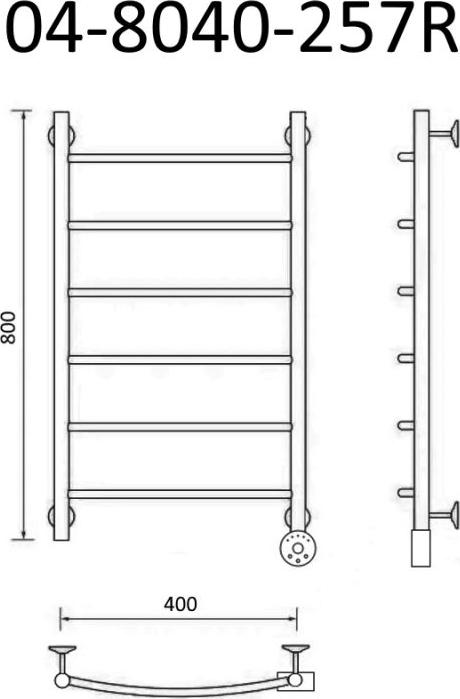 Электрический полотенцесушитель Маргроид B4 04-8040-257R 40x80 см