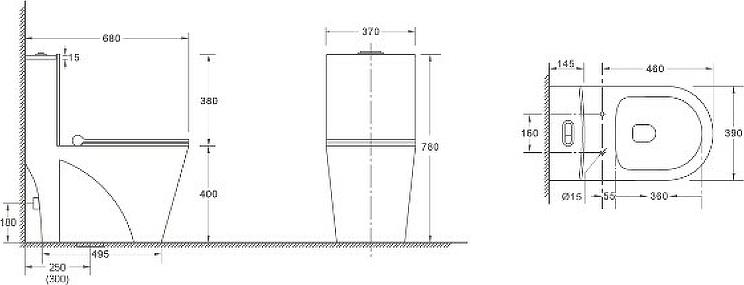 Унитаз-компакт WeltWasser Welzbach 001 GL-WT 10000003805 безободковый с бачком и сиденьем микролифт, белый глянец