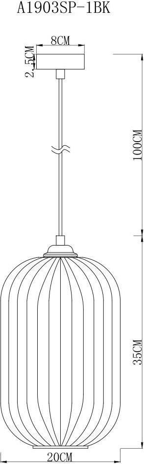 Подвесной светильник Arte Lamp Arwen A1903SP-1BK