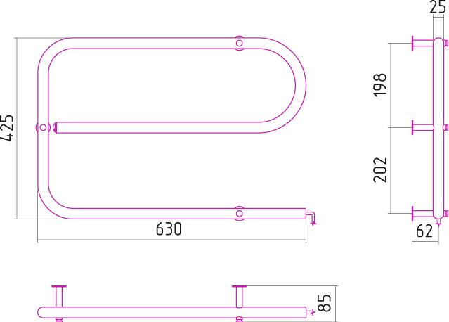 Полотенцесушитель электрический Стилье G 40x65 00403-4065