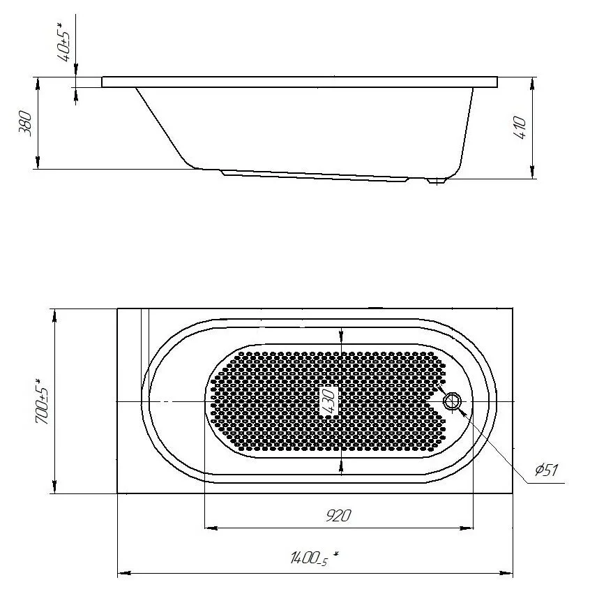 Акриловая ванна Poseidon Darina 01дар1470 белый