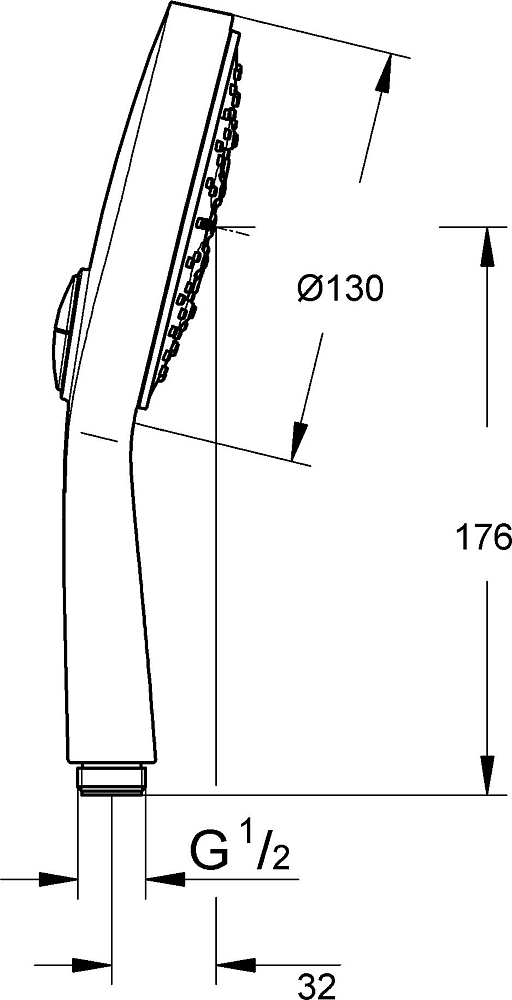 Душевая лейка Grohe Power&Soul Cosmopolitan 130 27664000