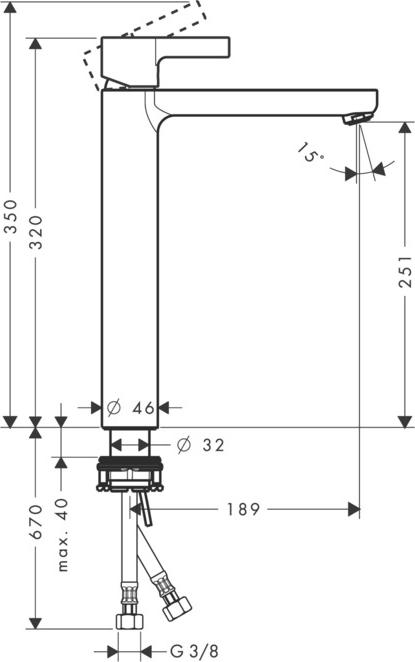 Смеситель для раковины Hansgrohe Metris S 31023000, хром