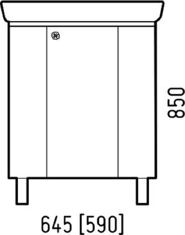 Тумба под раковину Corozo Флоренция 40 SD-00000003, угловая, белая
