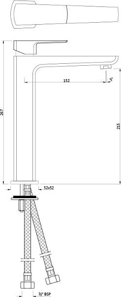 Смеситель для раковины Jaquar Kubix Prime KUP-WHM-35005BPM, белый