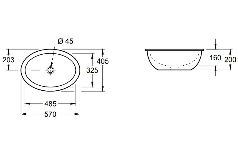 Раковина Villeroy&Boch Loop & Friends 57 616120R1, альпийский белый