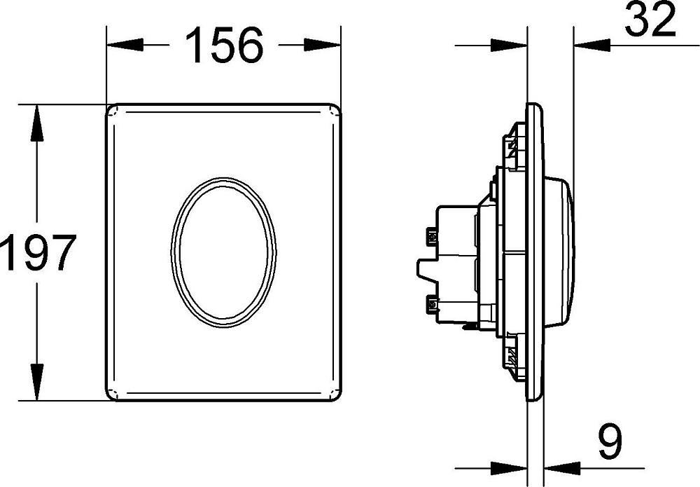 Кнопка смыва Grohe Skate Air 38564000 хром