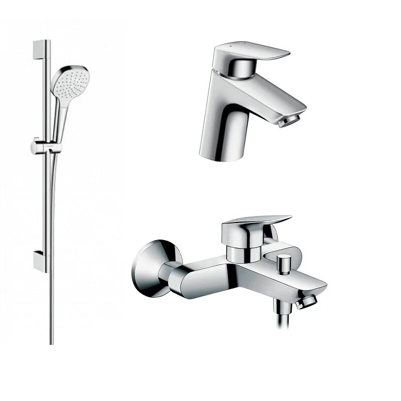 Душевой комплект Hansgrohe, хром, 71400000/71070000/26584400