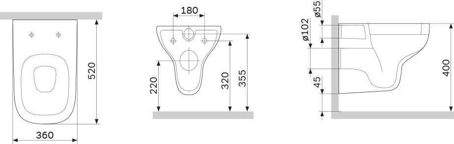 Подвесной унитаз Am.Pm X-Joy S C85A1700MBSC, безободковый, с сиденьем микролифт, черный матовый