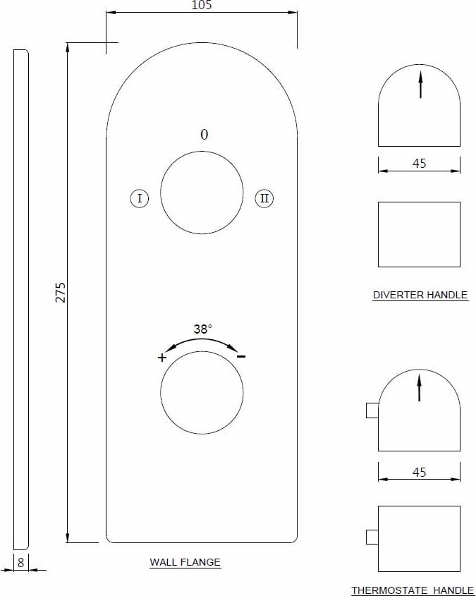 Смеситель термостатический для ванны Jaquar Aria ARI-CHR-39681K