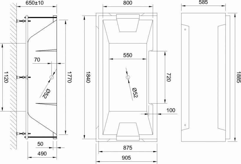 Акриловая ванна Royal Bath Triumph De luxe 185х87 см RB665102DL с гидромассажем