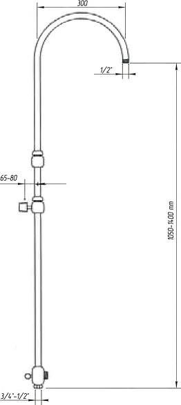 Душевая штанга Migliore Arco ML.ARC-36.253.BR