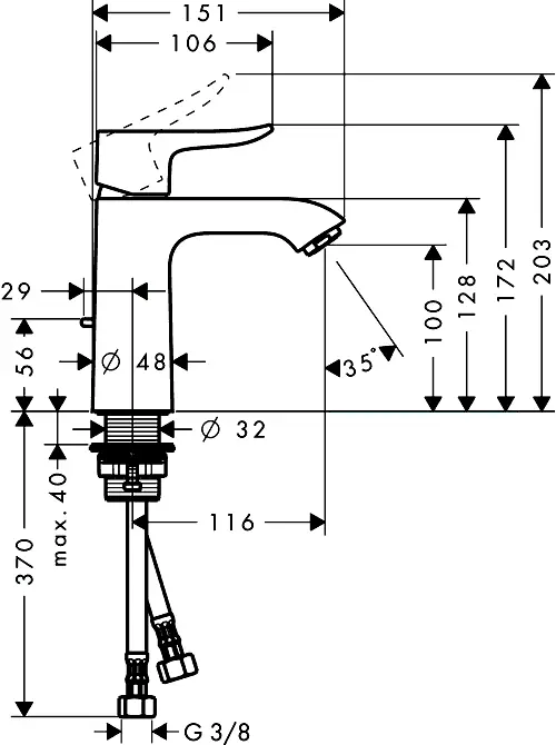 Смеситель для ванны с душем Hansgrohe Metris 31480000/31080000 хром