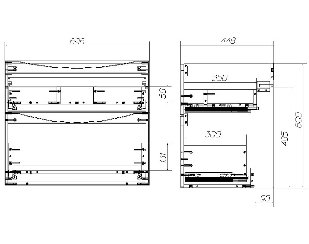 Тумба под раковину BelBagno Marino MARINO-H60-700-2C-SO-RW-P коричневый