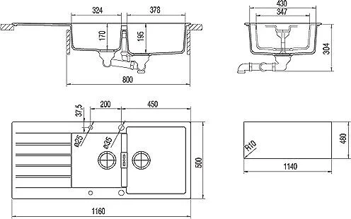 Кухонная мойка Schock Signus SignusD-200_kamen черный