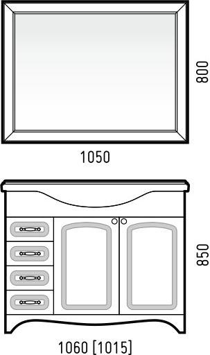 Зеркало Corozo Классика SD-00000268, белое