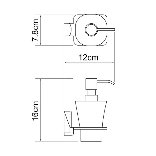 Дозатор для жидкого мыла WasserKRAFT Leine К-5000 K-5099 хром