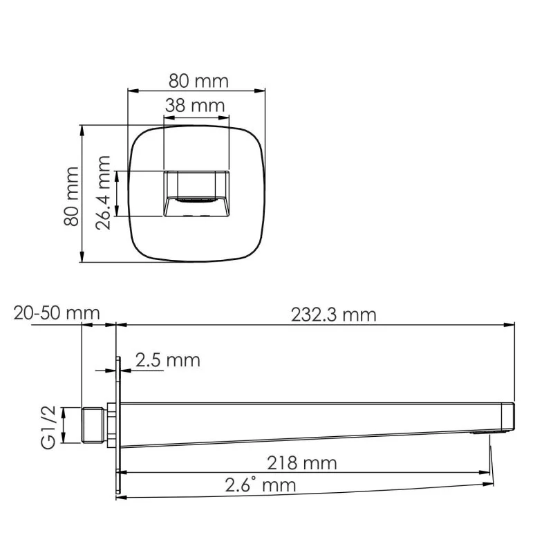 Излив  WasserKRAFT Nuthe 9100 A315 черный