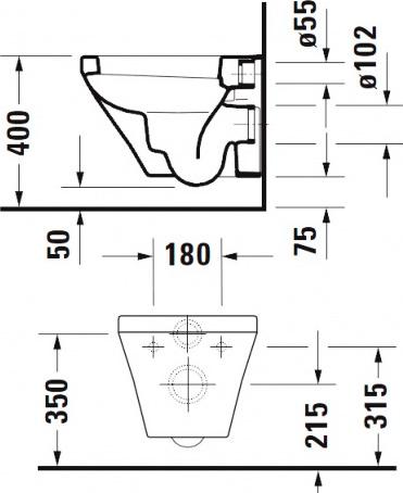 Подвесной унитаз Duravit DuraStyle 2539090000