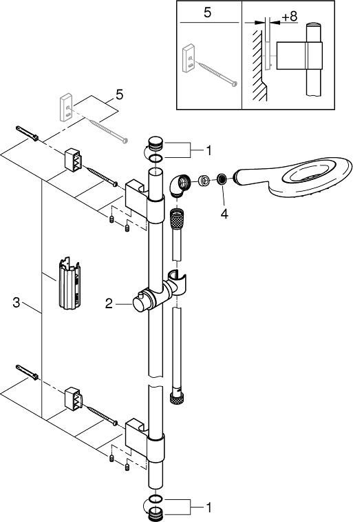 Душевой гарнитур Grohe Rainshower Icon 27277001