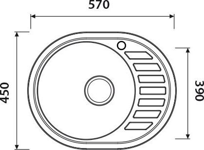 Мойка кухонная Kaiser KSS-5745L, хром