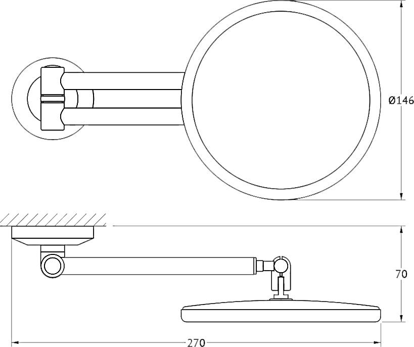 Косметическое зеркало FBS Standard STA 020