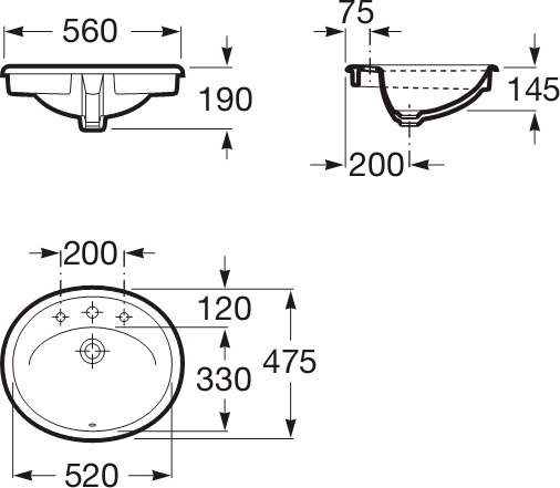 Раковина Roca Java 327863000 56 см