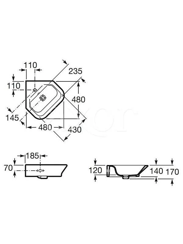 Раковина Roca Gap 7.3274.7.R00.0 белый