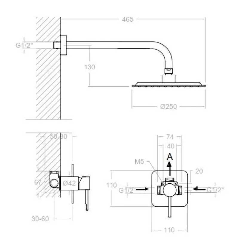 Душевая система Ramon Soler Odisea K3918012NM черный