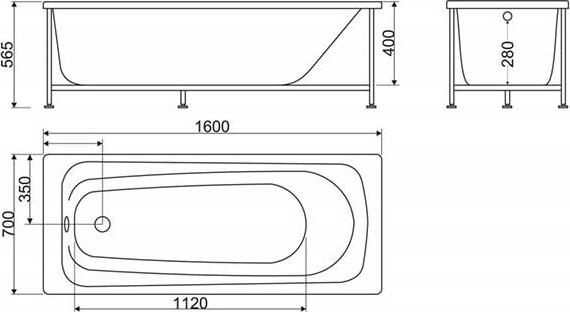 Акриловая ванна BelBagno 160х70 BB102-160-70