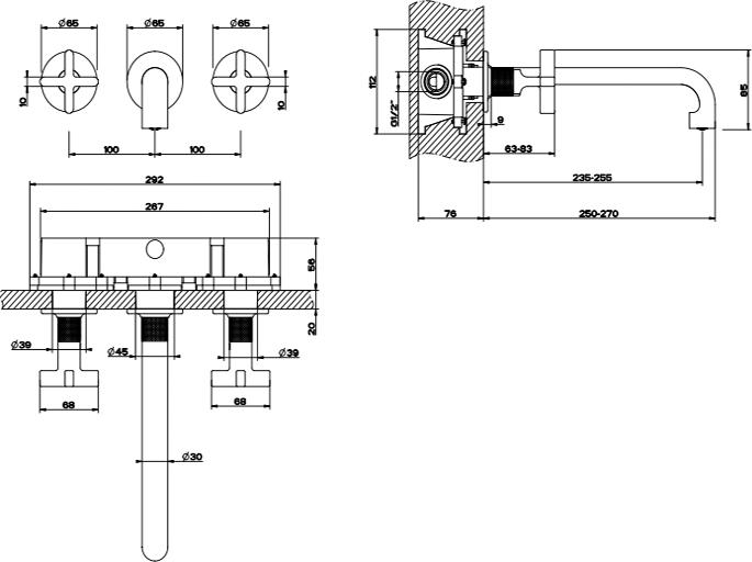 Смеситель для раковины Gessi Inciso 58192#031, хром