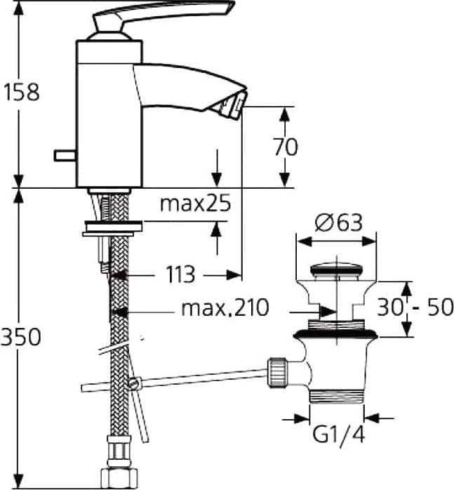 Смеситель для биде Ideal Standard Premio A5257AA, хром