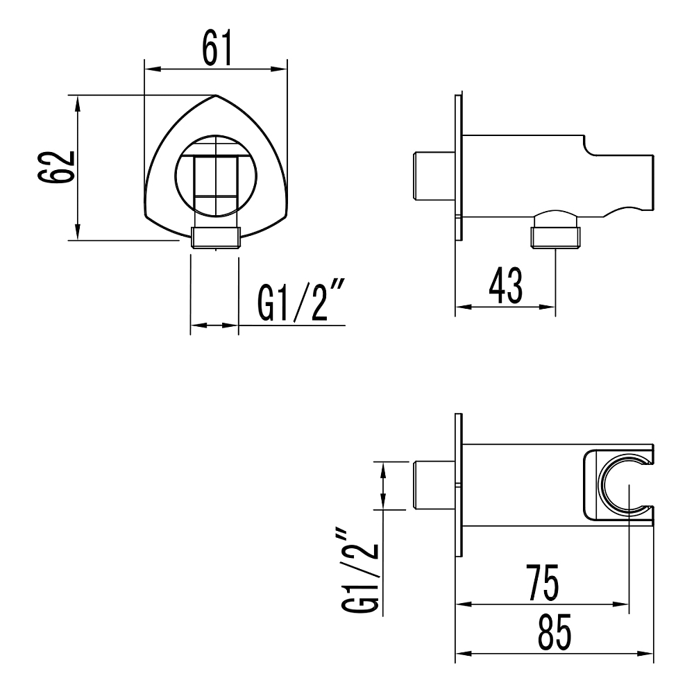 Шланговое подключение Lemark LM3585C хром