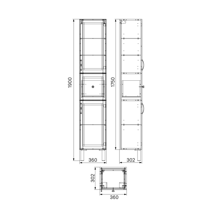 Шкаф-пенал Iddis Oxford OXF36L0i97