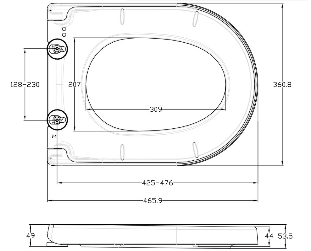 Крышка-сиденье Arrow AB1118-A микролифт, белый