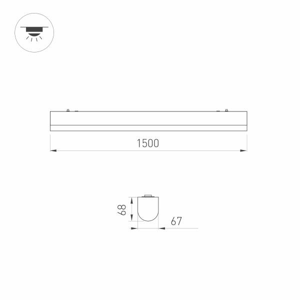 Потолочный светодиодный светильник Arlight ALT-Largo-1500-40W Day4000 033055