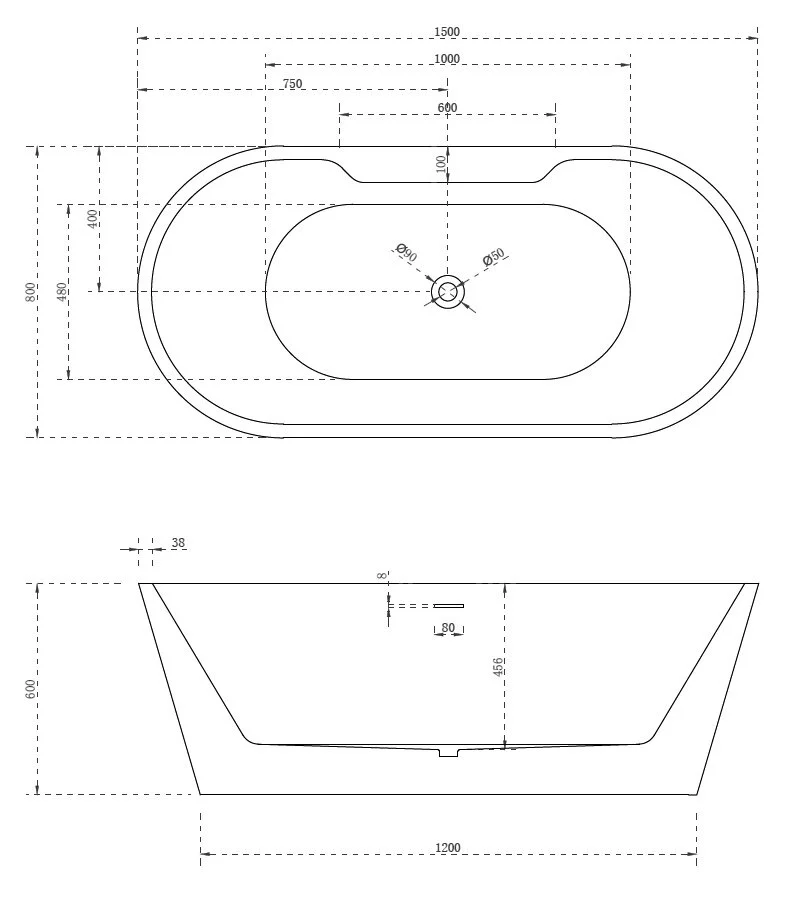 Акриловая ванна Abber 150х70 AB9299-1.5 белый