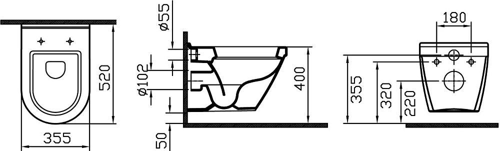 Подвесной унитаз VitrA S50 5318B003-0075