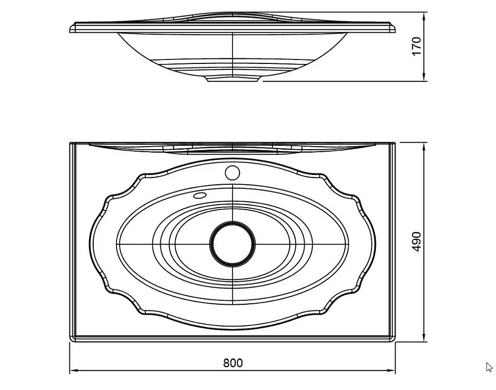 Тумба под раковину Edelform Mero 1-658-00-GM80 белый